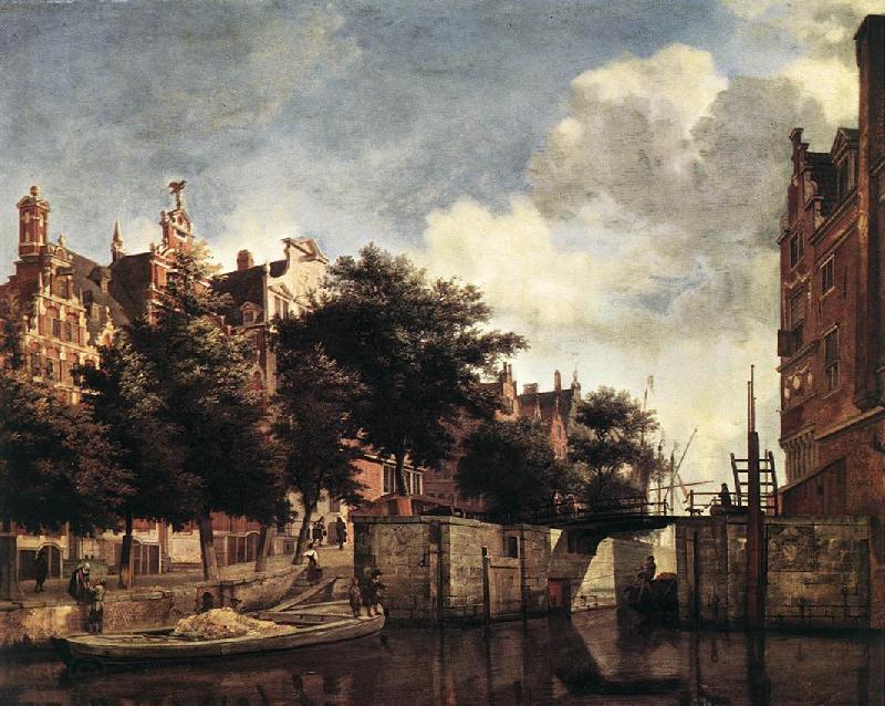 HEYDEN, Jan van der The Martelaarsgracht in Amsterdam oil painting picture